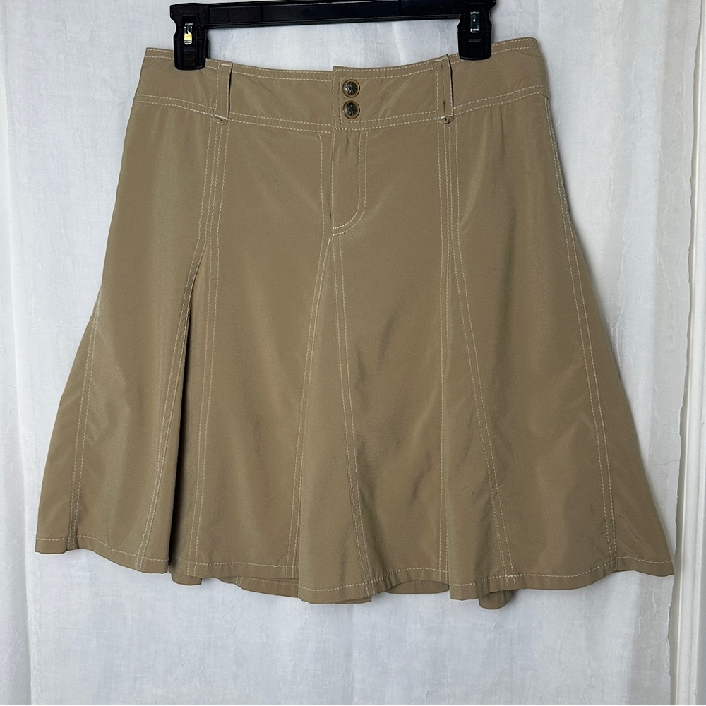 Athleta WHATEVER A-line Skort Pleat Everywhere Athletic Snap Skirt | Size 4